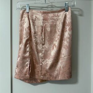 Chic Satin Floral Mini Skirt